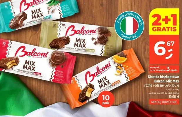 Ciastka biszkoptowe Balconi Mix Max Cocco 10-pak promocja w Dealz