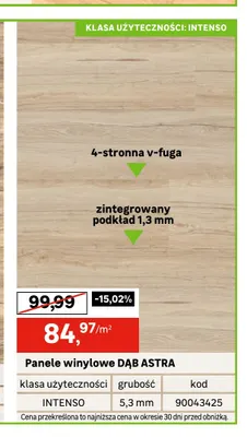Panele winylowe Dąb Astra promocja w Leroy Merlin