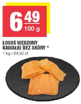 Łosoś wędzony kawałki bez skóry promocja w SPAR