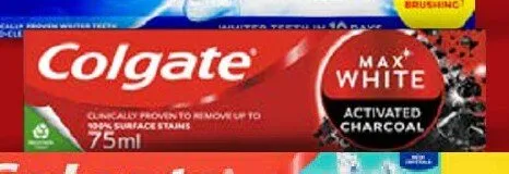 Pasta do zębów Max White Activated Charcoal XL promocja w Lidl