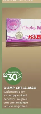 Suplementy diety wspierające układ nerwowy i mięśnie oraz zmniejszające uczucie zmęczenia Olimp Chela-Mag promocja w Super-Pharm