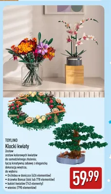 Klocki kwiaty wieniec Toylino promocja w Aldi