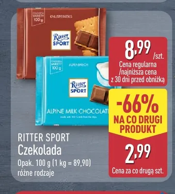 Czekolada Knusperkeks Ritter Sport promocja w Aldi