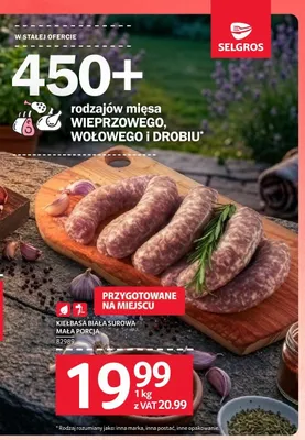 Kiełbasa biała surowa mała porcja promocja w Selgros