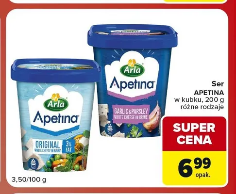 Ser Apetina w kubku Garlic & Parsley promocja w Carrefour Market