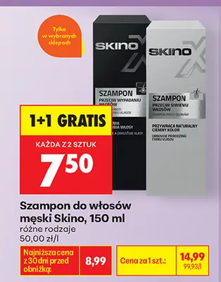 Szampon do włosów męski Skino przywracający ciemny kolor promocja w Biedronka