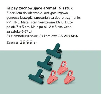 Klipsy zachowujące aromat promocja w Tchibo