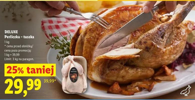 Perliczka tuszka promocja w Lidl