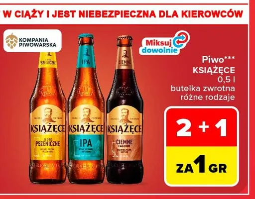 Piwo Książęce Złote Pszeniczne promocja w Carrefour