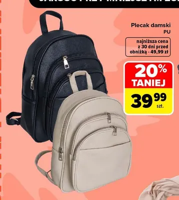 Plecak damski PU promocja w Carrefour