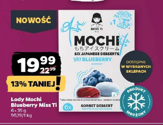 Lody Mochi Blueberry Miss Ti 6-pak promocja w Netto