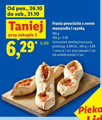 Frusta prosciutto z serem mozzarella i szynką Piekarnia Lidla promocja w Lidl