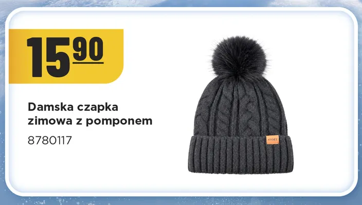 Damska czapka zimowa z pomponem promocja w MR. DIY