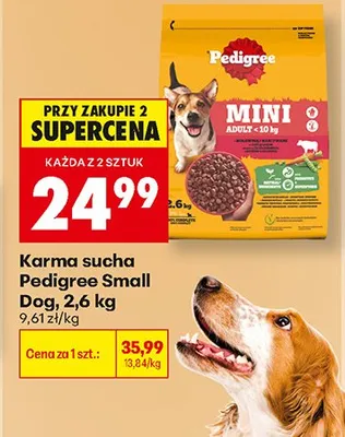 Karma sucha Pedigree Small Dog promocja w Biedronka