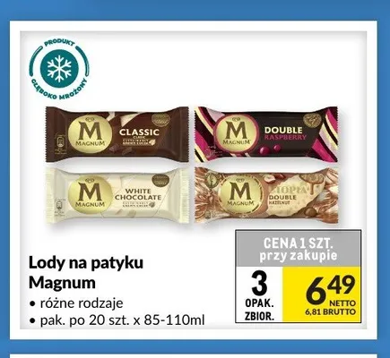 Lody na patyku Magnum promocja w Makro
