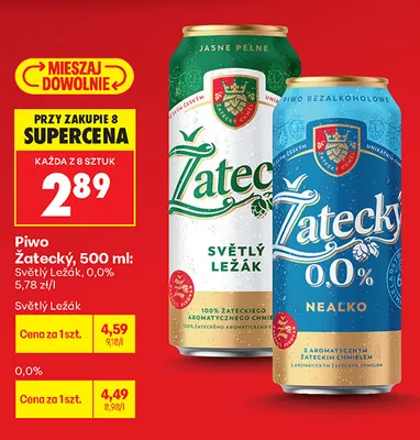 Piwo Žatecký Světlý Ležák promocja w Biedronka