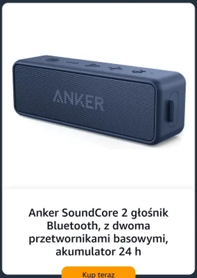 Głośnik Bluetooth Anker SoundCore 2 promocja w Amazon