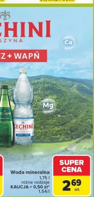 Woda mineralna Cechini Muszyna promocja w Carrefour