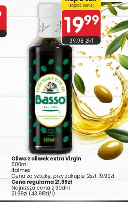 Oliwa z oliwek extra Virgin Basso promocja w Market Point