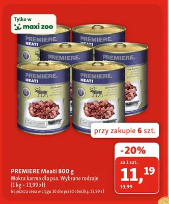 Mokra karma dla psa PREMIERE Meati promocja w MAXI ZOO