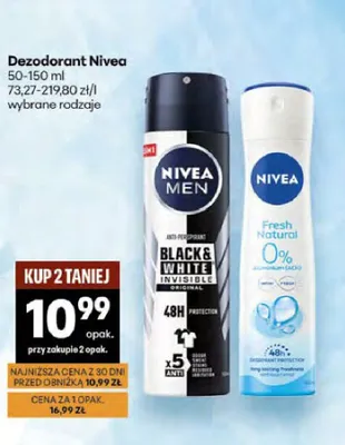 Dezodorant Nivea Men Black & White Invisible Original promocja w Delikatesy Centrum