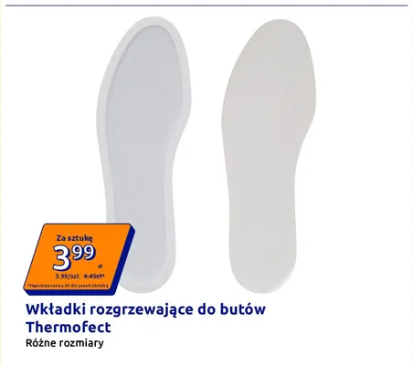 Wkładki rozgrzewające do butów Thermofect promocja w Action