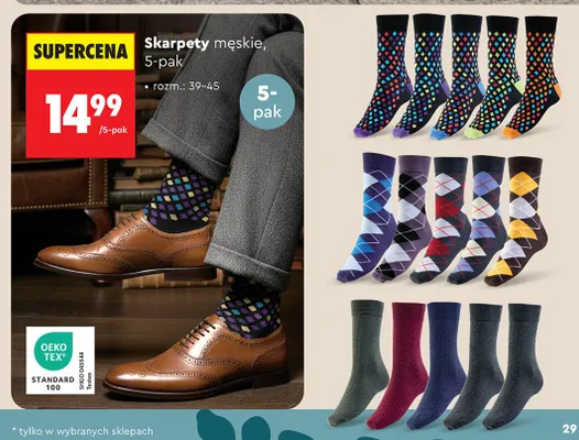Skarpety męskie promocja w Biedronka