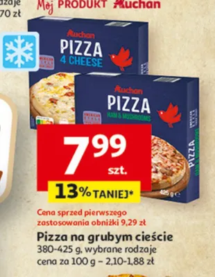 Pizza na grubym cieście promocja w Auchan