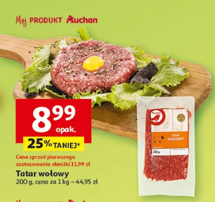 Tatar wołowy promocja w Auchan