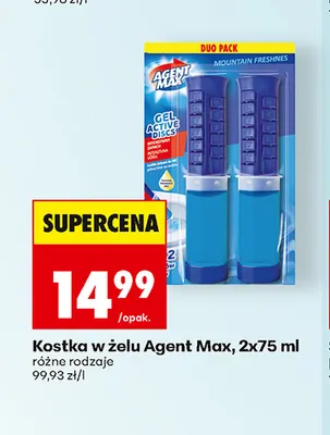 Kostka w żelu Agent Max 2-pak promocja w Biedronka