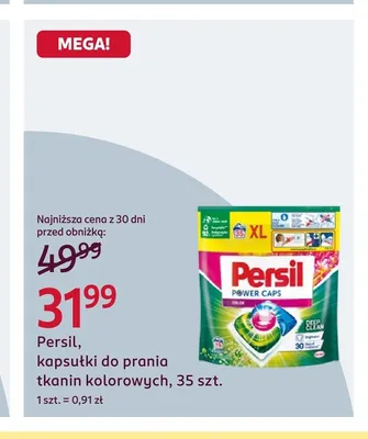 Kapsułki do prania tkanin kolorowych Persil promocja w Rossmann