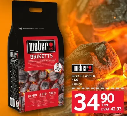 Brykiet WEBER 4 KG promocja w Selgros