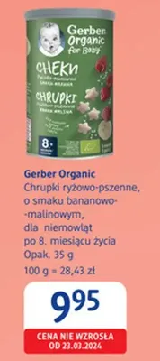 Chrupki ryżowo-pszenne, o smaku bananowo-malinowym, dla niemowląt po 8. miesiącu życia promocja w Drogerie DM
