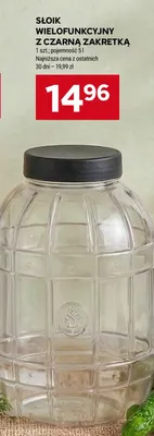 Słoik wielofunkcyjny z czarną zakrętką 5 l promocja w Stokrotka