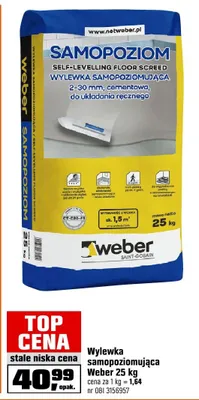 Wylewka samopoziomująca Weber promocja w OBI