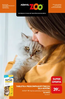 Tabletka przeciwpasożytnicza dla kotów AdTab+ 48 mg (na pasożyty zewnętrzne) promocja w Aquael zoo