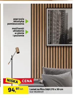 Lamel na filcu dąb promocja w Leroy Merlin
