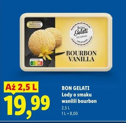 Lody o smaku wanilii bourbon promocja w Lidl