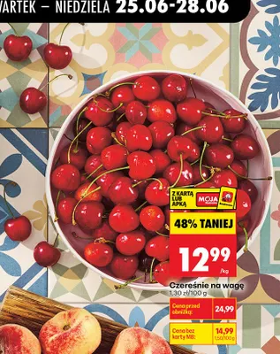 Czereśnie na wagę promocja w Biedronka