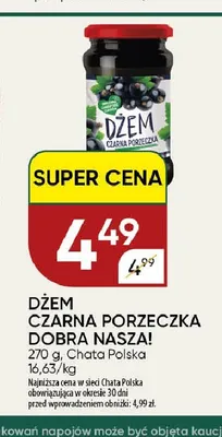 Dżem czarna porzeczka Dobra Nasza! promocja w Chata Polska