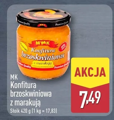 Konfitura brzoskwiniowa z mandarynką promocja w Aldi