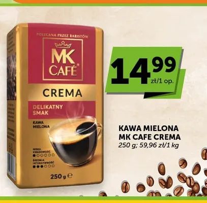 Kawa mielona MK Cafe Crema promocja w Groszek