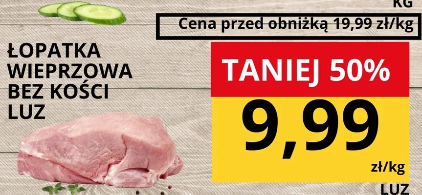 Łopatka wieprzowa bez kości luz promocja w Supeco