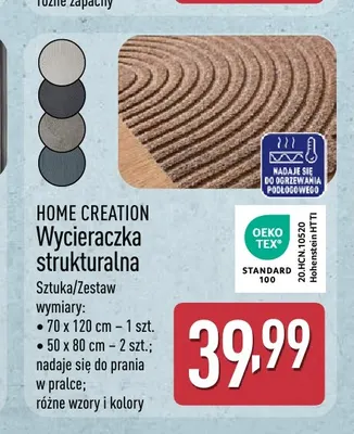 Wycieraczka strukturalna 70x120 cm Home Creation promocja w Aldi