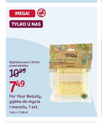 For Your Beauty gąbka do mycia i masażu promocja w Rossmann