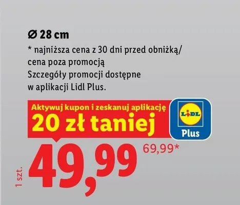 Patelnia z odlewu aluminium ze wskaźnikiem nagrzania Ø 28 cm promocja w Lidl