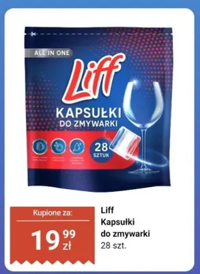 Kapsułki do zmywarki Liff promocja w Dino