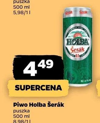 Piwo Holba Šerák promocja w Netto