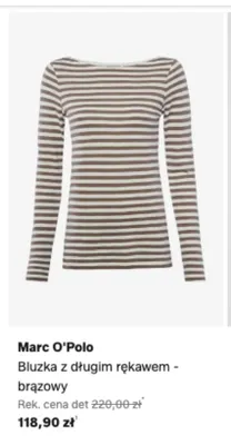 Bluzka z długim rękawem Marc O'Polo brązowy promocja w Lounge by Zalando