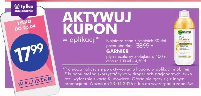 Płyn micelarny z olejkiem promocja w Super-Pharm